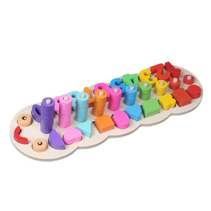 Log Board Matching Math Toy