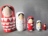 Handmade Russian Nesting Dolls Matryoshka (5-Piece Set)