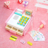 Pink Wooden Cash Register Pretend Play