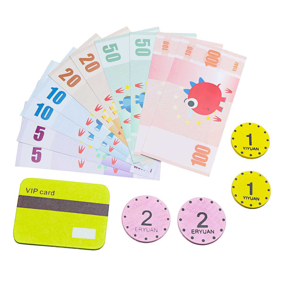 Pink Wooden Cash Register Pretend Play