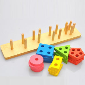 Wooden Geometric Puzzle Sorter