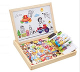 2-in-1 Art Easel with Magnetic Puzzle