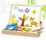 2-in-1 Art Easel with Magnetic Puzzle