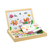 2-in-1 Art Easel with Magnetic Puzzle