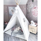 Kids Teepee Play Tent - Raw White