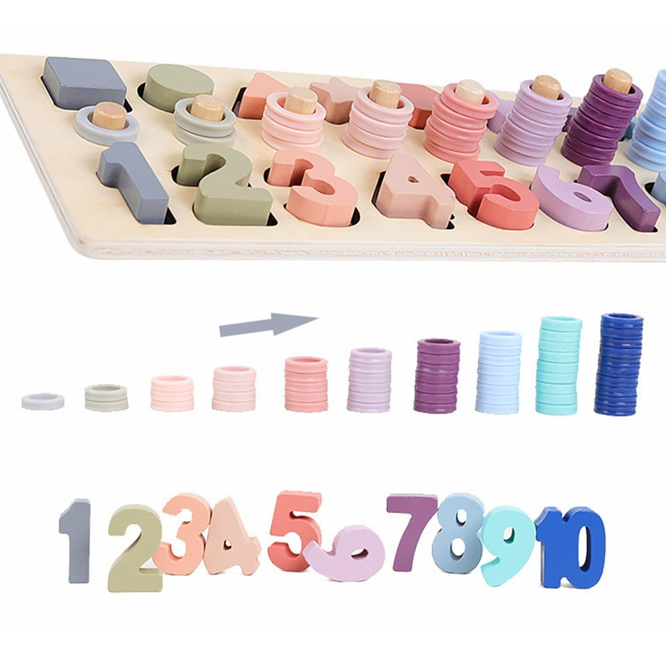 Log Board Matching Math Toy 2