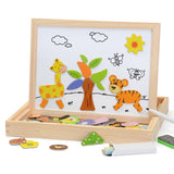 2-in-1 Art Easel with Magnetic Puzzle