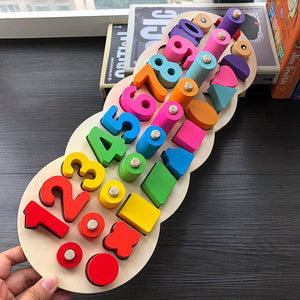 Log Board Matching Math Toy