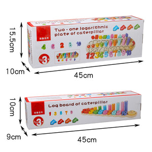 Log Board Matching Math Toy