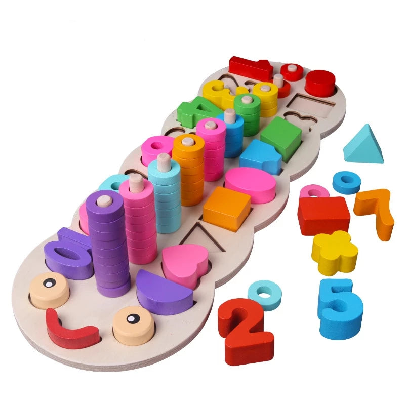 Log Board Matching Math Toy