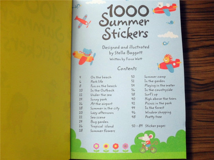 1000 pcs Cartoon Scene Stickers