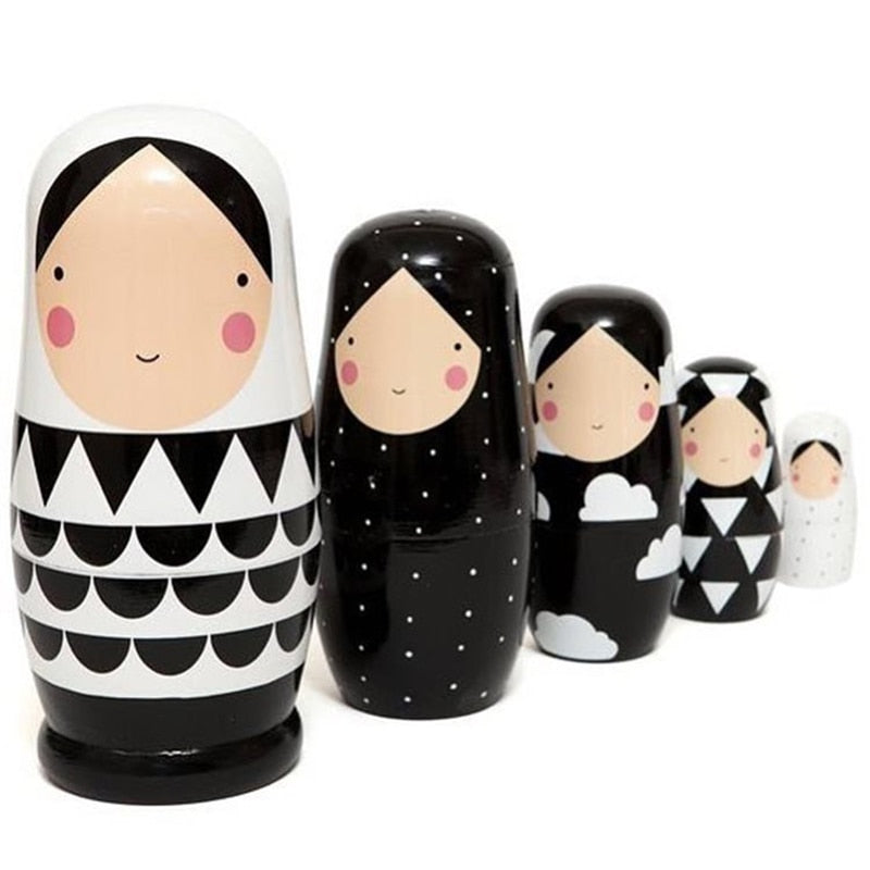 Handmade Russian Nesting Dolls Matryoshka (5-Piece Set)