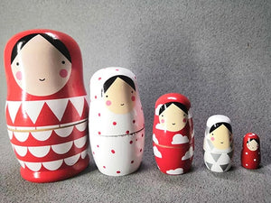 Handmade Russian Nesting Dolls Matryoshka (5-Piece Set)