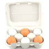 Wooden Play Eggs in Carton