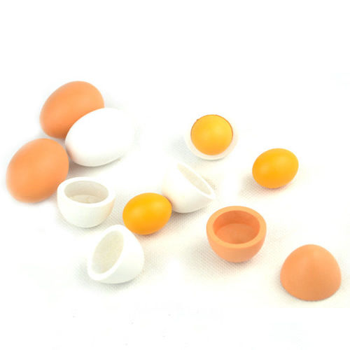 Wooden Play Eggs in Carton