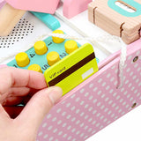 Pink Wooden Cash Register Pretend Play