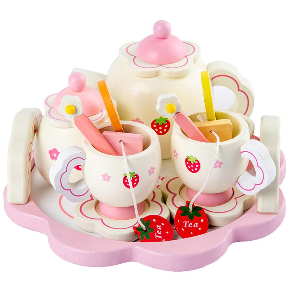 Wooden Pink Tea Set